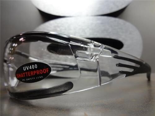 MOTORCYCLE SPORT SAFETY RIDING DRIVING Day Clear Lens PADDED SUN GLASSES GOGGLES - Picture 5 of 8