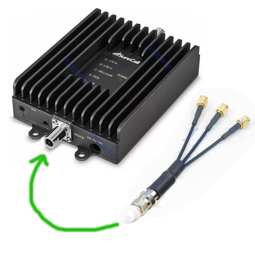 Y splitter type Cable 1x FME female to 3x SMA male plug RG316 Coaxial cable Coax - Zdjęcie 3 z 5
