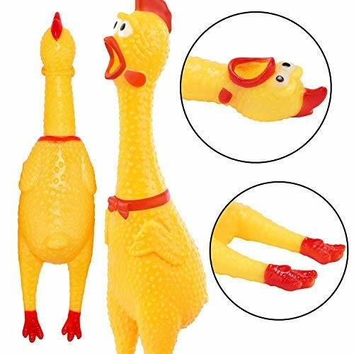 Screaming Chicken Dog Toys, Rubber Squeaking Chicken 12" Toy Novelty, 3-Pack - Picture 5 of 5