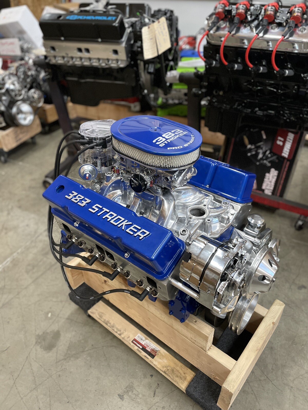 383 r stroker motor 500 530hp roller turnkey chevy crate engine sbc cnc