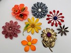 – 1960s Enamel Metal Plastic Pins Choose One – Vintage Flower Power Brooch