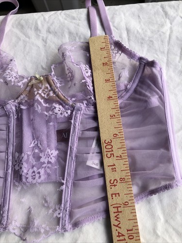 Sexy Adore Me Lavendel Bralette 26" Band B/C Spitze Bügel 6 Haken und Augen Neu mit Etikett - Bild 15 von 15