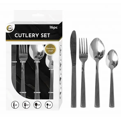 Stainless Steel Cutlery Sets Spoon Fork Dinner 16 Pcs Tableware Set 4 Person - Picture 6 of 6