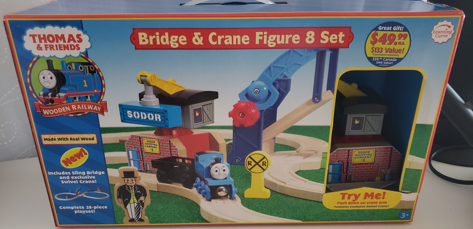 THOMAS & FRIENDS WOODEN RAILWAY - BRIDGE & & & CRANE FIGURE 8 SET W/ SWIVEL CRANE 39223e THOMAS & FRIENDS WOODEN RAILWAY - BRIDGE & & & CRANE FIGURE 8 SET W/ SWIVEL CRANE 39223e