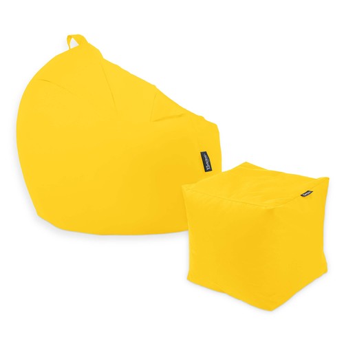 Sitzsack mit füllung 2 in 1 Sitzkissen Bean Bag Wasserfest | Sunflower | 100cm - Bild 2 von 7