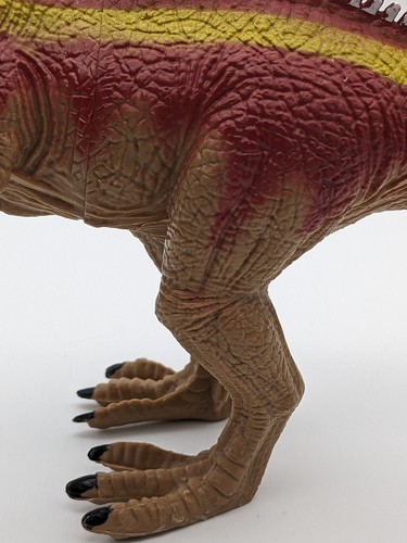 SDE Shantou Giganotosaurus Dinosaur Movable Jaw Prehistoric Figure Red Yellow - Picture 11 of 14