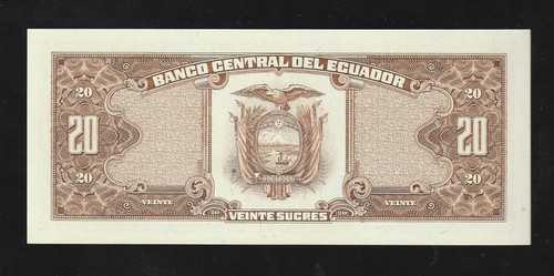 Ecuador, 20 azúcares, 1988, P-121A, unc pre-USD$ - Imagen 2 de 2