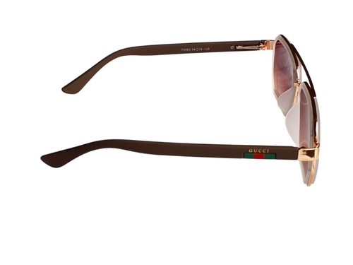 Gucci Sonnenbrille mit offener Box – Unisex, goldschwarzes Gestell, braune Gläser mit Box, Oman - Bild 5 von 18