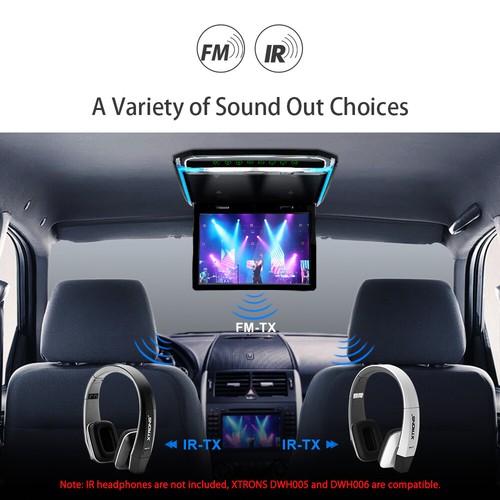 10.2" Car Roof Mounted Ceiling Overhead Monitor Player Full HD 1080P Video HDMI - Picture 6 of 12