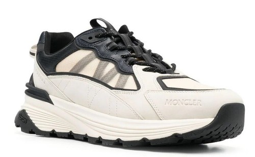 NW MONCLER Trainers Sneakers Lite Runner 4M00230 M2055 Street Style Cream w/Auth - Picture 2 of 5