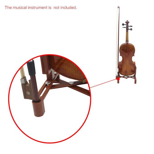 Adjustable Violin Stand W/ Bow Holder for Full Size 4/4 3/4 1/2 1/4 Violin E7Y9 - Picture 10 of 12