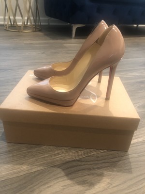 CHRISTIAN LOUBOUTIN PIGALLE PLATO 120 Nude PATENT LEATHER PUMPS, SIZE 35 | eBay CHRISTIAN LOUBOUTIN PIGALLE PLATO 120 Nude PATENT LEATHER PUMPS, SIZE 35 | eBay
