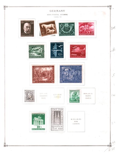 Collection, Germany, Part F Scott Album Pages, 1940/1980 Cat $271, Min t& Used - 第 5/24 張圖片