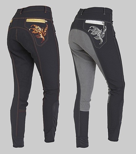 Montar MONTALA Pantaloni con tutta guarnizione in pelle con cuciture ornamentali Montar MONTALA Pantaloni con tutta guarnizione in pelle con cuciture ornamentali
