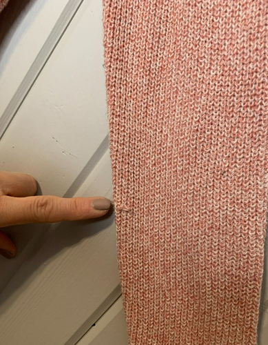 Ann Taylor Loft Sweater Women Med Pink Pullover Ribbed Knit Long Sleeve Tie Back - Bild 4 von 6