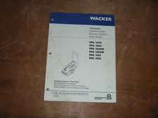 Wacker VPA 1340W Vibroplate Compactor Operator Maintenance Parts Catalog Manual