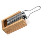 Berard France, 2 Piece Parmesan Grater & Olive Wood Receptacle, 10"  x 3.5", NEW