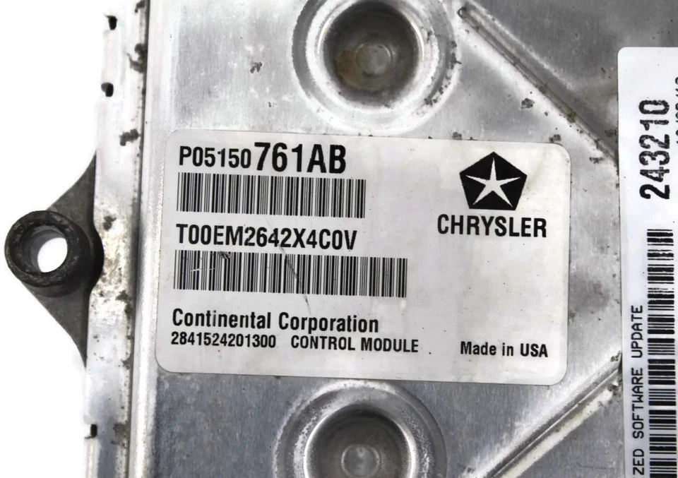 Chrysler 200 Dodge Avenger 2013 módulo de control de motor cerebral de computadora P05150761AB Foto 4 de 4