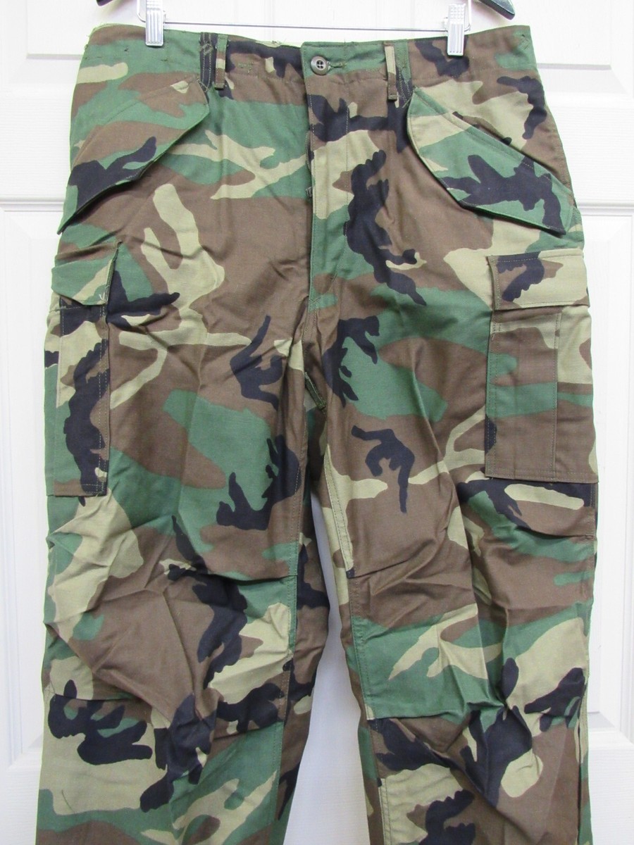 US GI M65 Woodland Camo Field Pants Trousers Medium Short