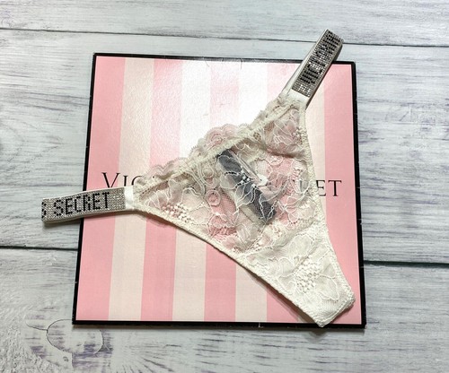 Victoria’s Secret Very Sexy Lace Shine Strap Push-Up Bra Thong Set White - Picture 5 of 11