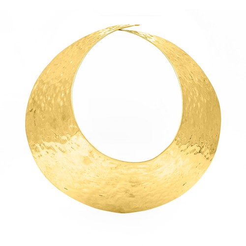 Kühn gehämmert afrikanisches Halsband Handarbeit 18k vergoldet Messing Halskette für Frauen - Bild 5 von 7