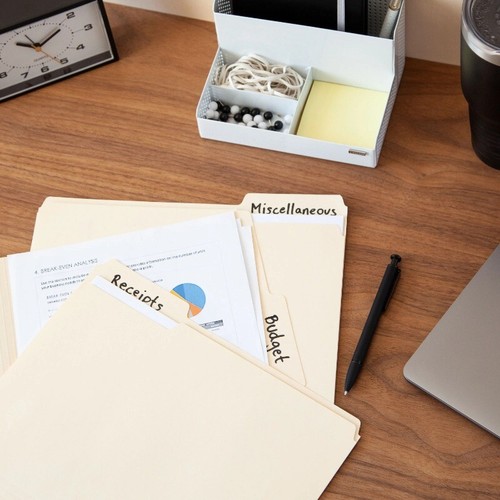 Pen+Gear File Folders, Letter, Manila, 1/3 Cut, 150 Count - Picture 2 of 10