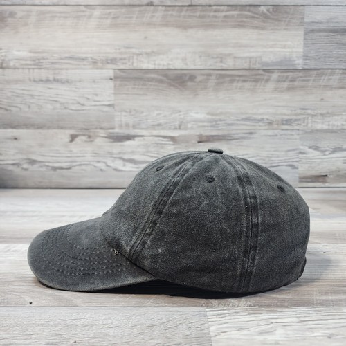 Schwarze leere Canvas Outdoor Mütze Kappe Erwachsene Herren verstellbarer Riemen hinten Papa Wear  - Bild 7 von 9