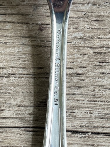 National Silver Co 1937 A1 Rose & Leaf 7” Round Bowl Soup Spoon Gumbo Lot Of 3 - Picture 3 of 3