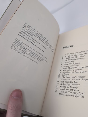 Alfred Hitchcock Three Investigators #7 The Mystery of The Fiery Eye 1st HC 1967 - Picture 7 of 7