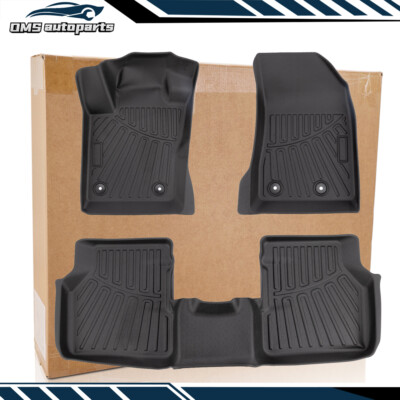 Front & Rear Floor Mats for Jeep Compass 2017-2026 All Weather TPE 1st+2nd Row