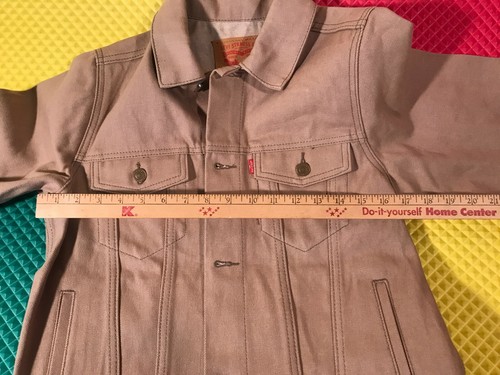 Levis Strauss & Co Brown Tan Denim Truckers Jacket Youth Size L 12-13 New W/ Tag - Picture 7 of 11
