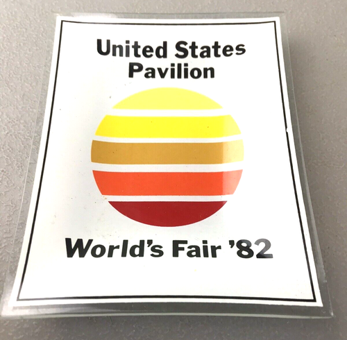Vintage 1982 World's Fair Knoxville, TN United States Pavilion Glass Ashtray