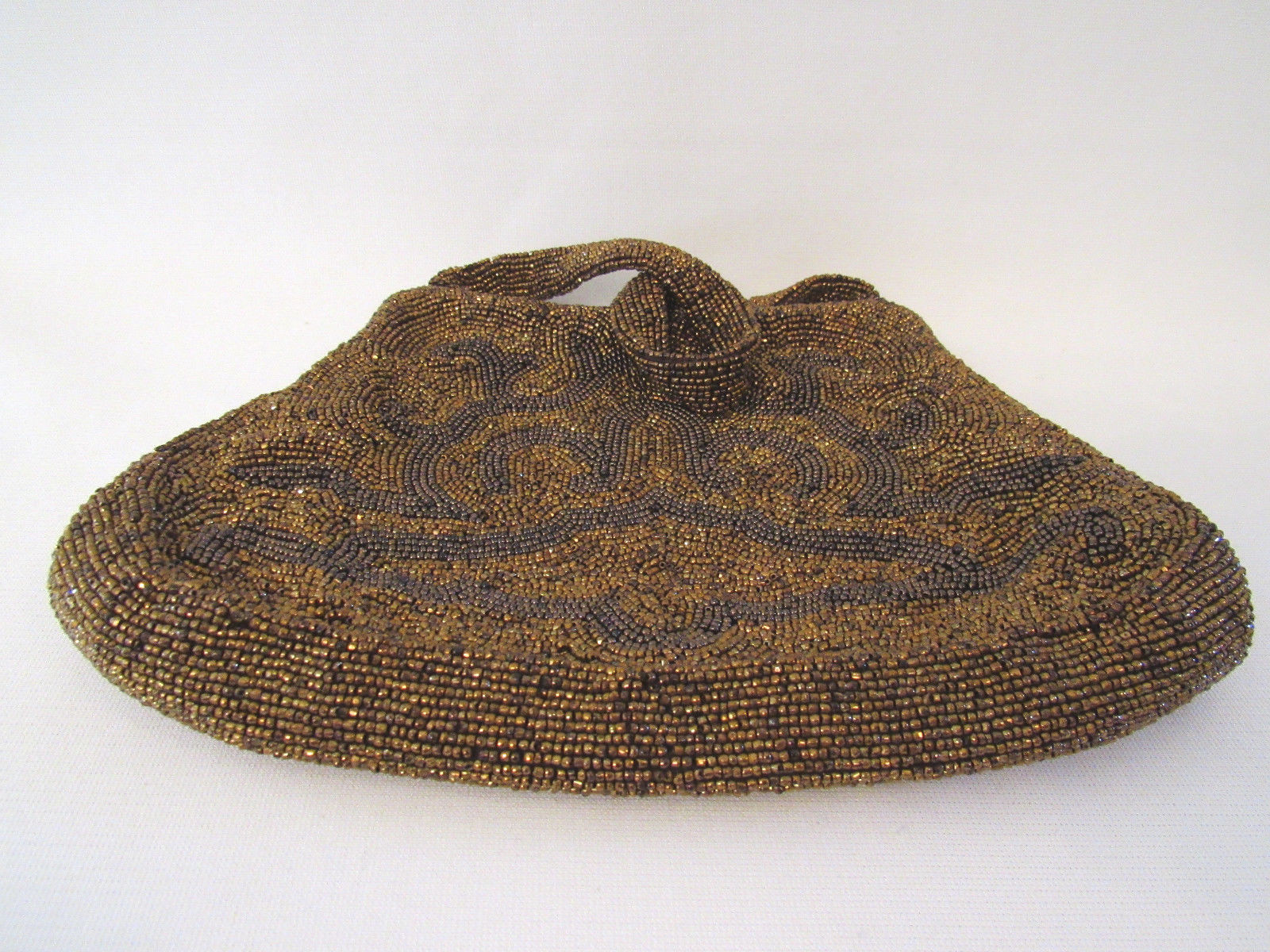 VINTAGE 1940s 50s BEADED EVENING BAG HANDBAG MADE… - image 7