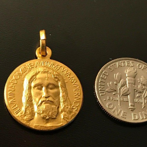 Gold Medal Over Sterling 925 Holy Face Of Jesus - Holy Shroud - Oviedo Sindone - 第 6/9 張圖片