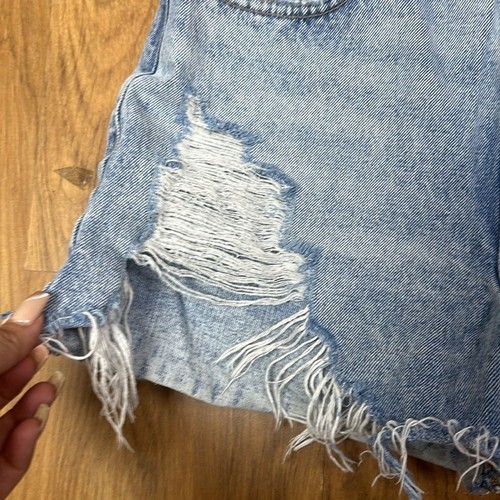 Zara High Rise Blue Distressed Denim hellblau Gr. 4 - Bild 2 von 8