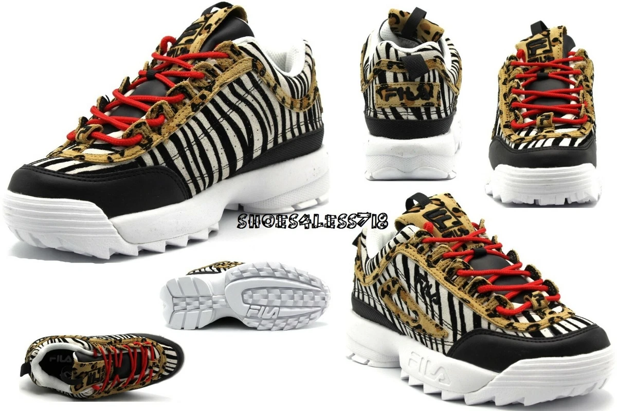 drijvend Spektakel mot NEW 2020 WOMEN FILA DISRUPTOR 2 LIMITED EDITION ANIMAL PRINT ZEBRA LACE  SNEAKERS | eBay