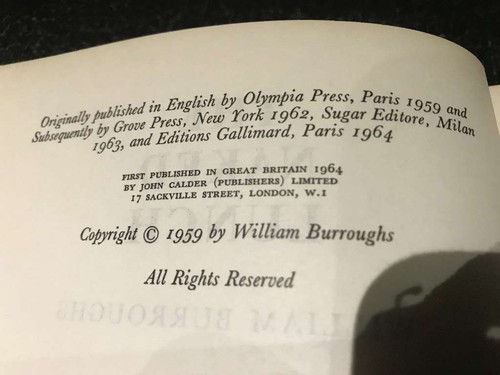 The Naked Lunch, First UK edition, William S Burroughs, Very Good Book - Imagen 2 de 2