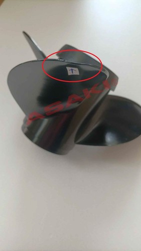 For OMC JOHNSON EVINRUDE Propeller 391199 0391199 3X13 1/4X17 R with Flaw - Picture 4 of 13