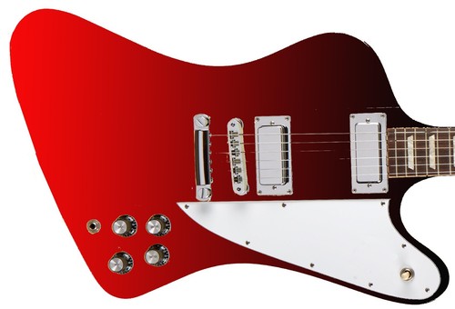 Guitar Skin Axe Wrap Re-skin DIY Red Black Fade 1167 Oversized Electric - Picture 23 of 24