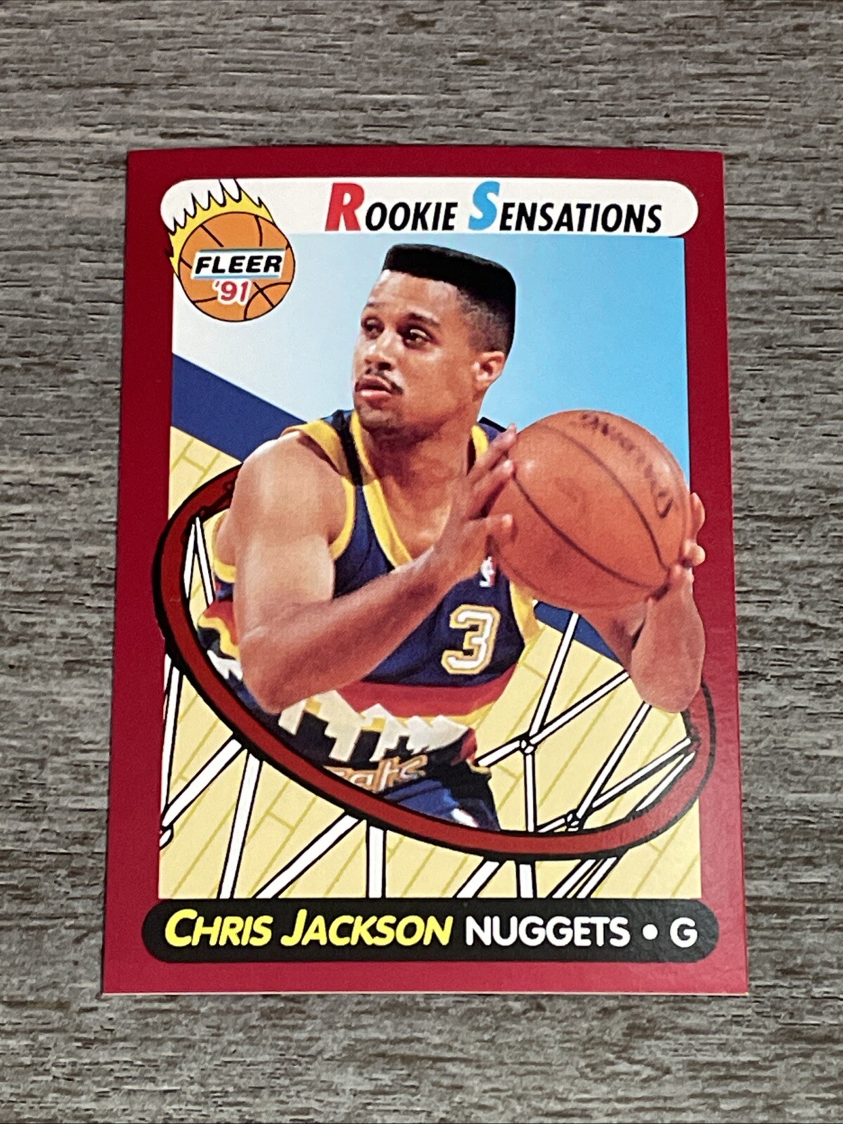 Chris Jackson 1991-92 Fleer Rookie Sensations Nuggets #8  *L541*