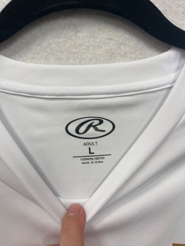 Herren weißes Performance T-Shirt Large von Rawlings #8083 - Bild 3 von 7