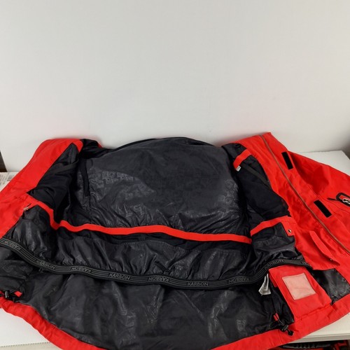 Karbon Ski Jacket Mens Red Insulated Vented Inside Detachable Hood Size M - Picture 21 of 24