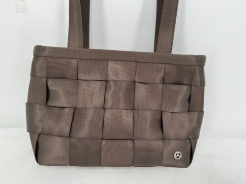 VTG Mercedes-Benz Seatbelt Bag by Harveys USA Brown Woven Tote Handbag Purse - Picture 3 of 18