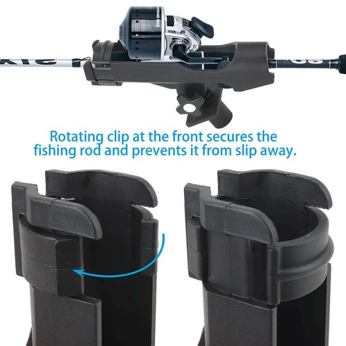 360° Adjustable Boat Fishing Pole Rod Holder For Kayak Boat Side Rail Mount - Picture 8 of 12