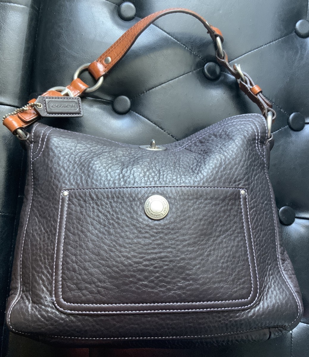 COACH Authentic D06S-10131 Chelsea BROWN Pebbled Leather Bag