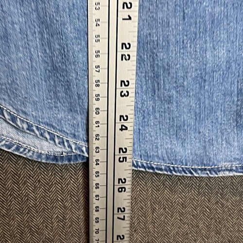 Mountain Lake Shirt Women's Small Blue Denim Vintage 90s Sleeveless Button Up - 第 5/8 張圖片