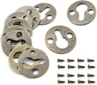 Round Metal Keyhole Hanging Films Shelf Brackets for Picture Frame Hanging - 10 