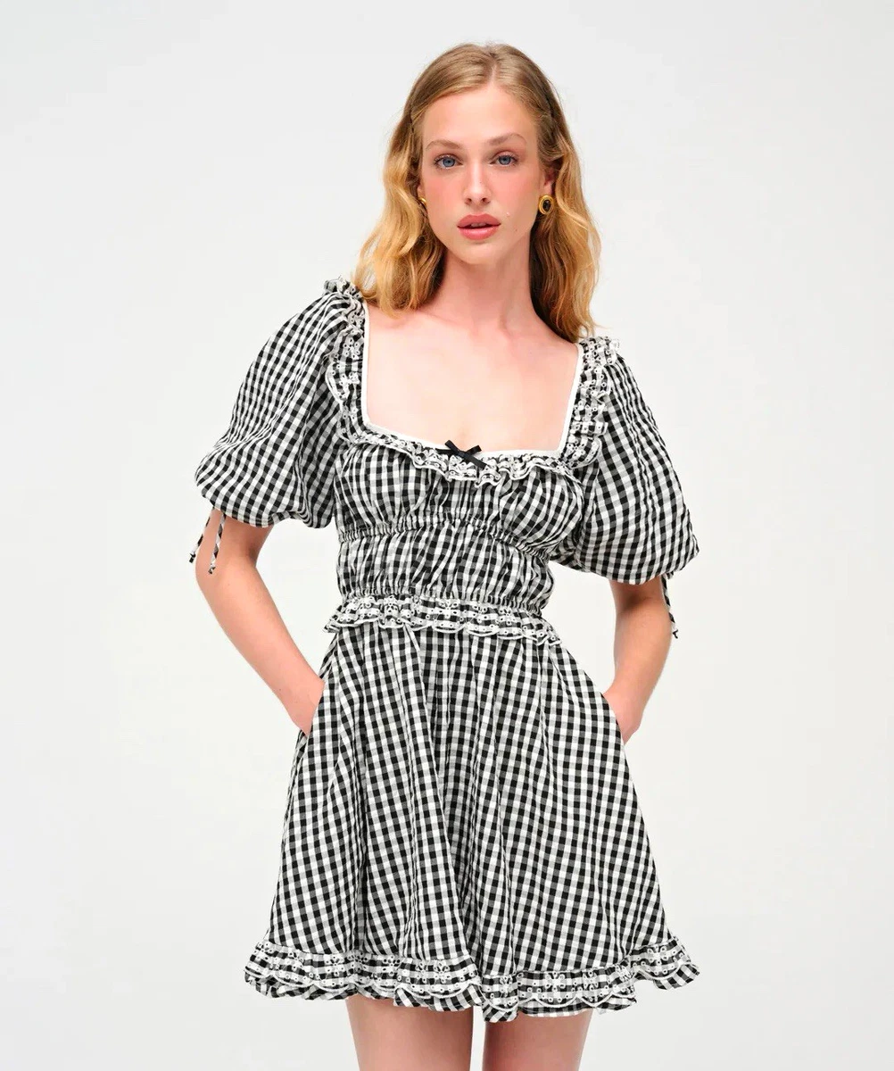 for love and lemons black and white dress & Dresses for Women for sale gender_female OOTD 💙🖤 I think Color:White Honeycomb Pique LEMONS KEEPSAKES
