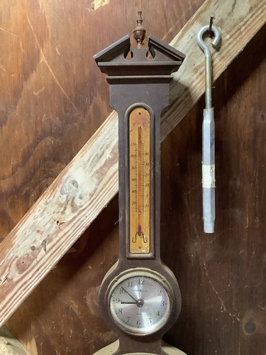 Vintage Howard Miller Clock Co. 612-718 Weather Clock - Picture 2 of 5
