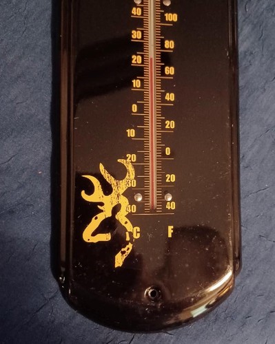 Blechschild mit Thermometer - Werbung für Stirngewehre - Bild 3 von 4